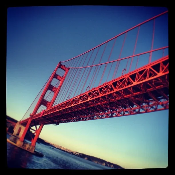 Under the Golden Gate Bridge. Entering San Fran.  (at Golden Gate Bridge)
